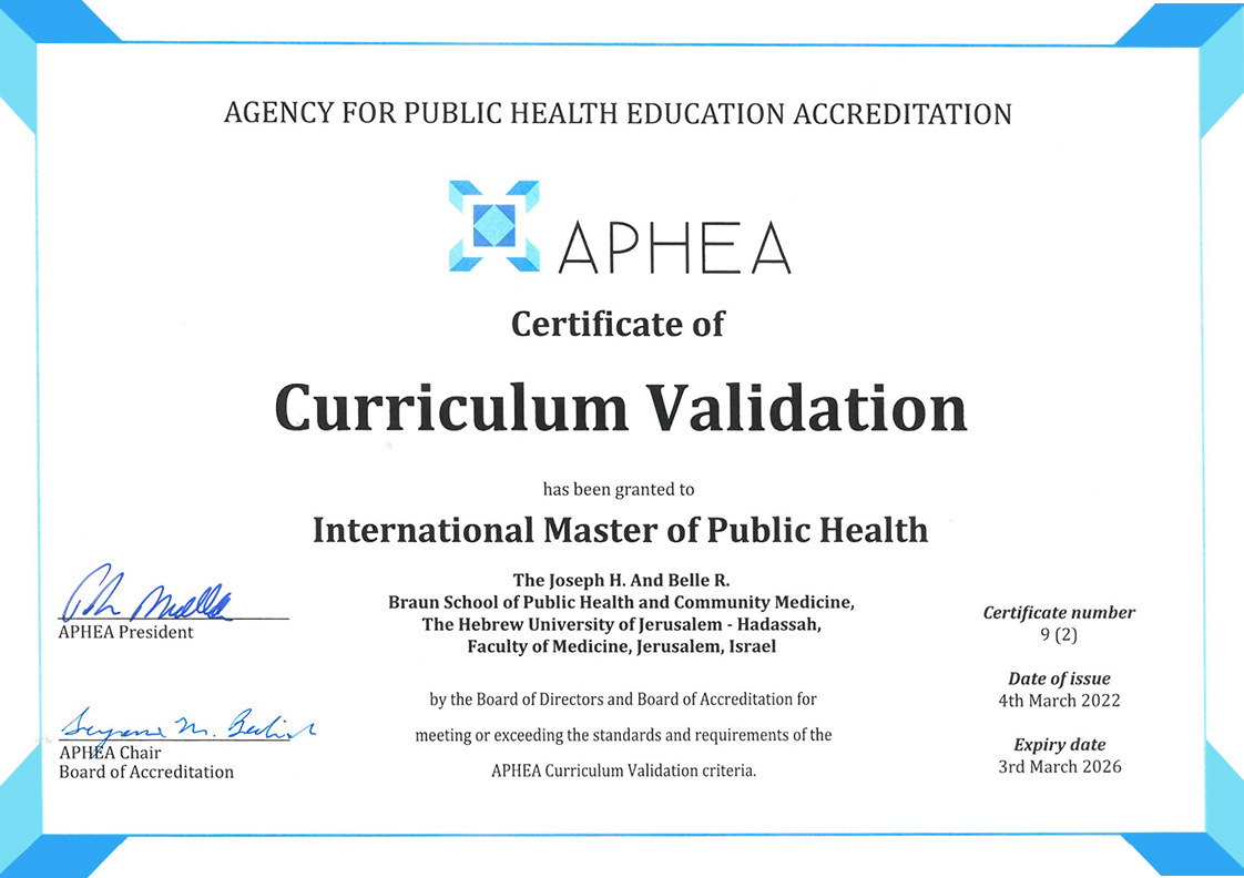 Curriculum validation certificate