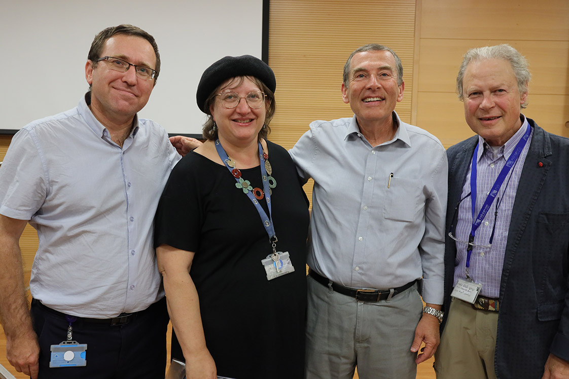Right to left: Prof. Elliot Beeri, Ambassador Yaakov Keidar, Dr. Dana Zfat - Director of the Women's Health Center, Hadassah and Prof. Hagai Levin