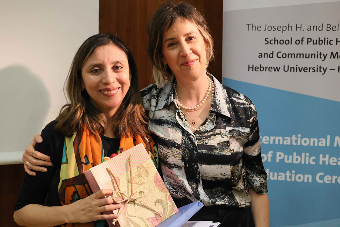 Dr. Catalina Lopez-Quintero - IMPH 2003 Alumna, Colombia Department of Epidemiology, University of Florida, USA, with IMPH Program Director, Professor Hagit Hochner